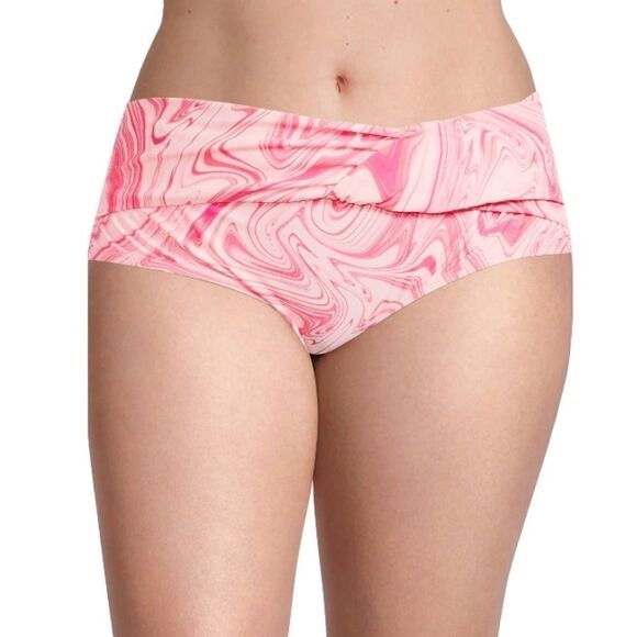 Women's Plus Mid-Rise Retro Twist Front Swimsuit Bathing Suit Size 2X - Picture 6 of 8